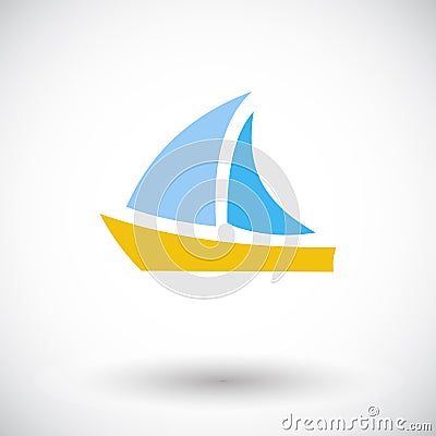 Yacht. Vector Illustration