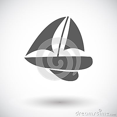 Yacht. Vector Illustration
