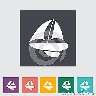 Yacht. Vector Illustration