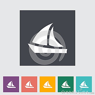 Yacht. Vector Illustration