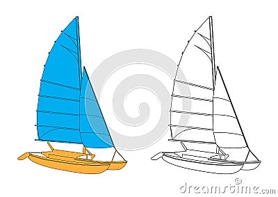 Yacht -vector Stock Photo