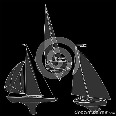 Yacht vector illustration Vector Illustration