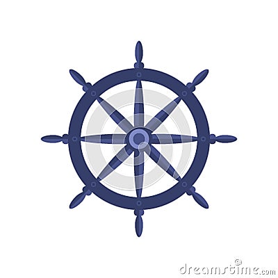 Yacht wheel vector illustration isolated on white background Cartoon Illustration