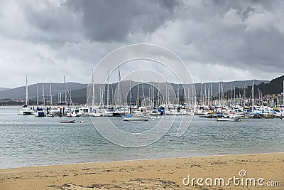 Yachting club in Baiona, Galicia, Spain Editorial Stock Photo