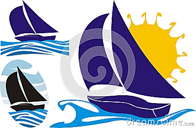 Yachting logo Vector Illustration