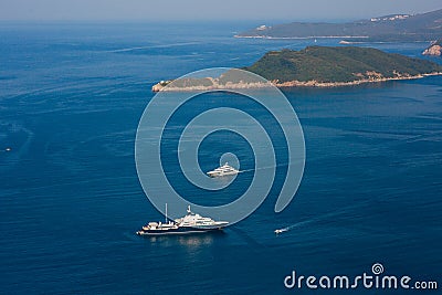 Yachts and boats in the Adriatic Sea Stock Photo