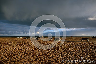 Yachts and boats rainbow sea Stock Photo