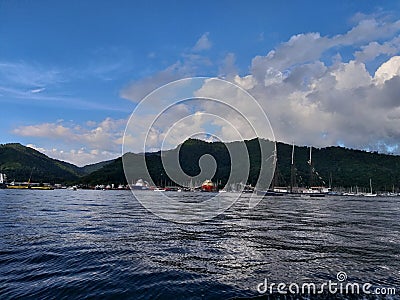Yachts, Chaguaramas, Trinidad Stock Photo