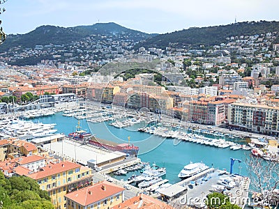 Yachts in Nice France Stock Photo