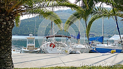 Yachts on the quay Stock Photo