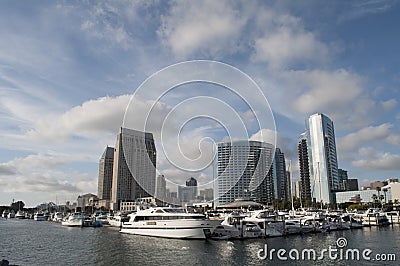 Yachts in San Diego Stock Photo