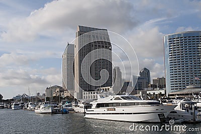 Yachts in San Diego Editorial Stock Photo