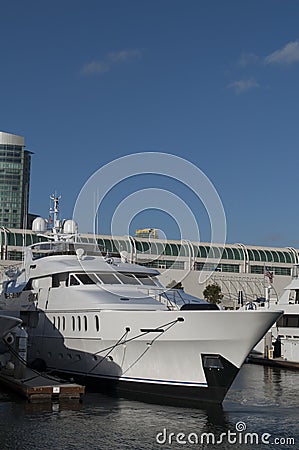 Yachts in San Diego Editorial Stock Photo