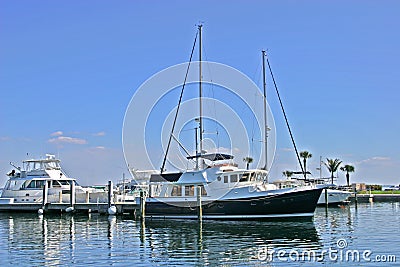 Yachts in Sarasota Bay Stock Photo