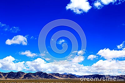 The Yadan landforms and Desert scenery in Tibetan Plateau Stock Photo