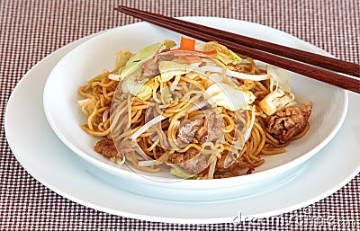 Yakisoba Stock Photo