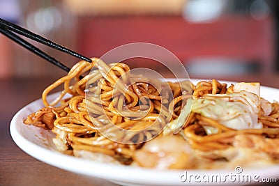 Yakisoba , Fried noodle japanese style Stock Photo