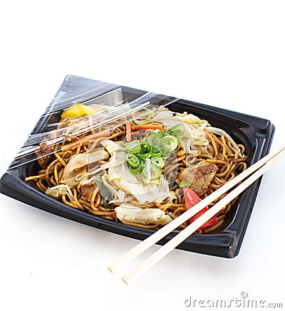 Yakisoba, japanese stir-fried noodles Stock Photo