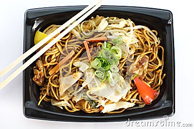 Yakisoba, japanese stir-fried noodles Stock Photo