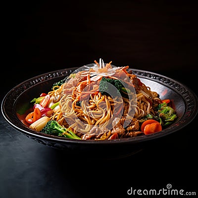 Yakisoba Stir Fry. A Japanese Classic. Stock Photo