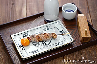 Yakitori, japanese grilled chicken skewers Stock Photo