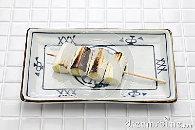 Yakitori, japanese leek Stock Photo