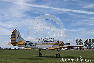 A Yakovlev Yak-52 Soviet trainer aircraft Editorial Stock Photo