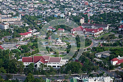 Yala city pillar, thailand Stock Photo