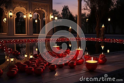 Yalda night reflection pools creating Stock Photo