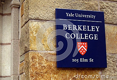 Yale University Sign Editorial Stock Photo