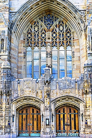 Yale University Sterling Memorial Library New Haven Connecticut Stock Photo