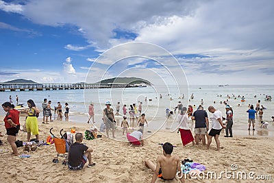 Yalong Bay Beach,Sanya,China Editorial Stock Photo