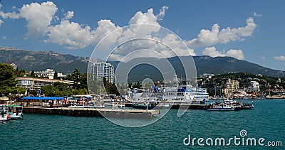 Yalta port Editorial Stock Photo