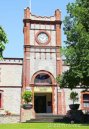 Yalumba Estate Winery, located near Angaston, South Australia in Editorial Stock Photo