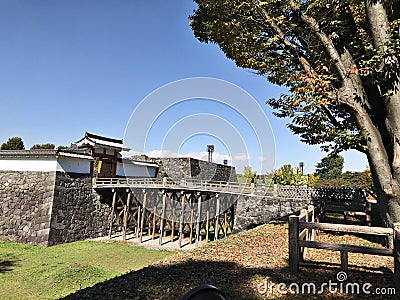 Yamagata Castle Ruins or Kajo Park in Japan. Stock Photo