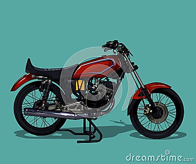 Rx king Motorcycle, vector isolated Vector Illustration