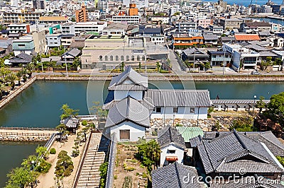 Yamazato Yagura turret of Imabari Castle, Japan Stock Photo