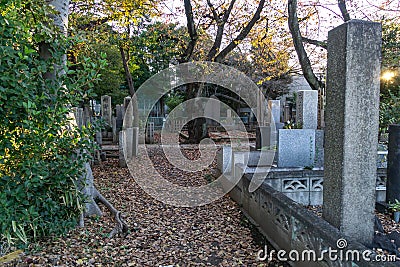 Yanaka Cemetery, Japan Tokyo Editorial Stock Photo