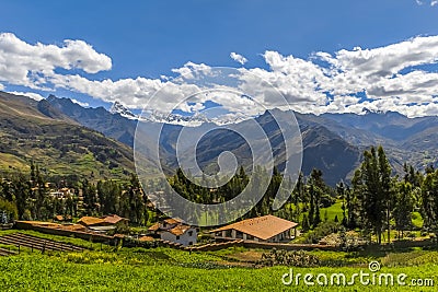 Yanama landscape Yungay Huaraz Peru Stock Photo