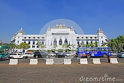 Yangon City Hall, Yangon, Myanmar Editorial Stock Photo