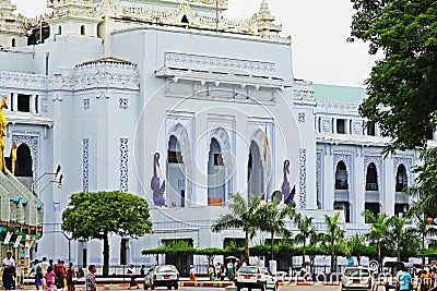 Yangon City Hall, Myanmar Editorial Stock Photo