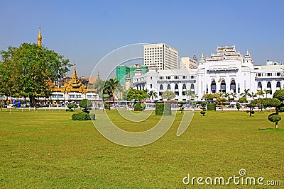 Yangon City Hall, Yangon, Myanmar Editorial Stock Photo