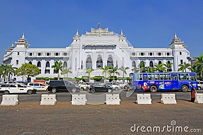 Yangon City Hall, Yangon, Myanmar Editorial Stock Photo