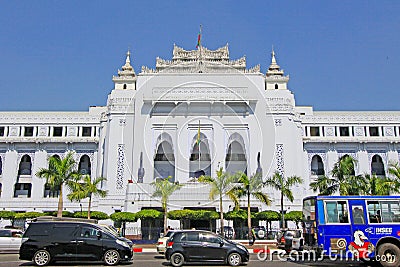 Yangon City Hall, Yangon, Myanmar Editorial Stock Photo