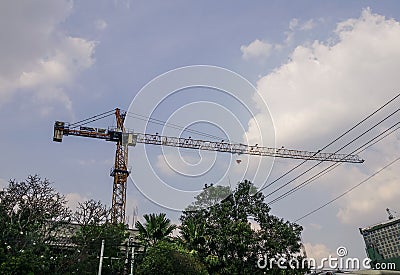 Crane of construction site Editorial Stock Photo