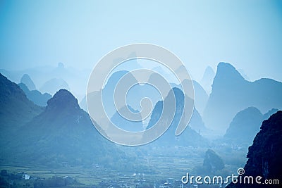 Yangshuo hills Stock Photo