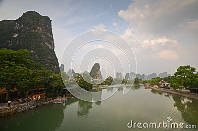 Yangshuo landscape Editorial Stock Photo
