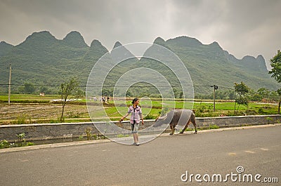 Yangshuo scenery Editorial Stock Photo