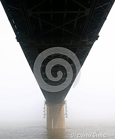 Yangtze river bridge Stock Photo