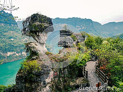 The Yangtze River, Yichang City Editorial Stock Photo